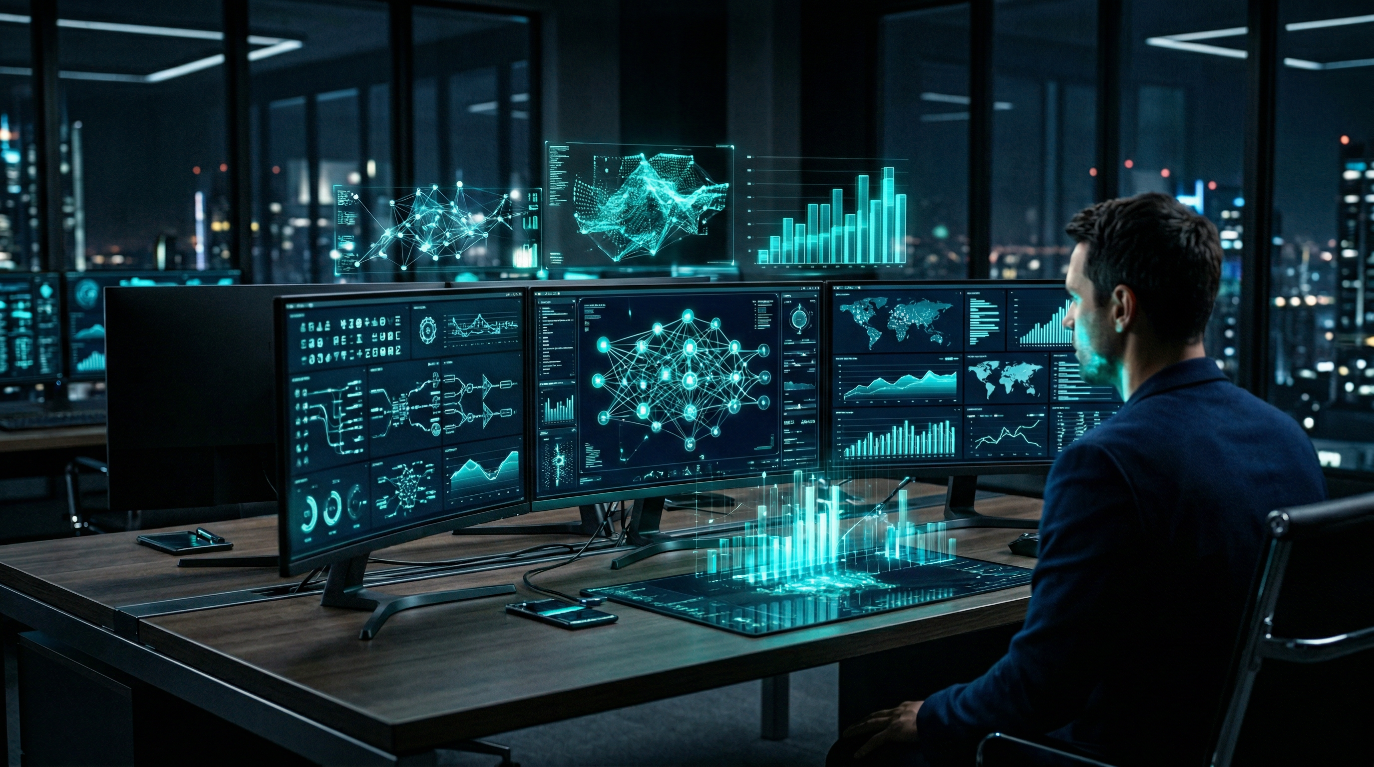 Data analytics dashboards and visualization on screens